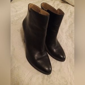 Adrienne Vittadini Black Leather Ankle Bootie